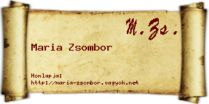 Maria Zsombor névjegykártya
